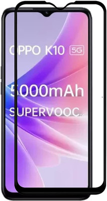 VISHRN Edge To Edge Tempered Glass for OPPO K10 5G , Oppo K10 5G(Pack of 1)