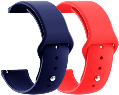 AOnes Pack of 2 Silicone Belt Watch Strap for Fossil Gen 5E Smart Watch Strap(Blue, Red)