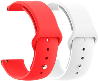 AOnes Pack of 2 Silicone Belt Watch Strap for Galaxy Watch 3 45mm/Gear S3 Classic Smart Watch Strap(White, Red)