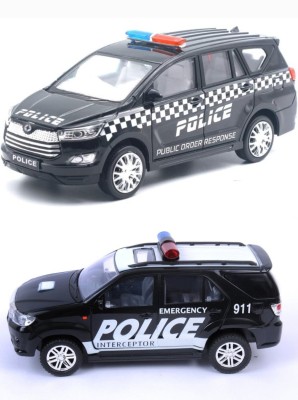 viaan world Combo Pack of Centy Cristiano Por & Police Interceptor Car Toy(Black, Pack of: 2)