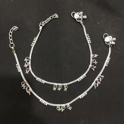 HN IMITATION Alloy Anklet(Pack of 2)