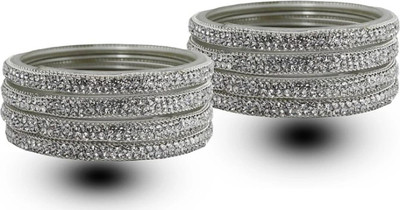SGN FASHION Glass Bangle Set(Pack of 8)