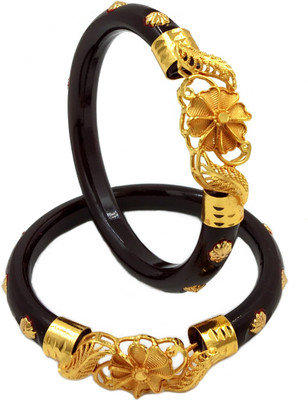 TANVI J Plastic Gold-plated Bangle Set(Pack of 2)