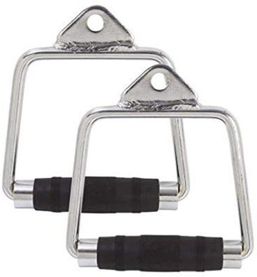 Dinetic Cable Cross D Handle Rubberized Grips Cable Machine Attachment Multi-training Bar