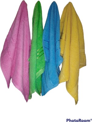 PITRADEV Cotton 400 GSM Face, Hand, Sport Towel(Pack of 4)