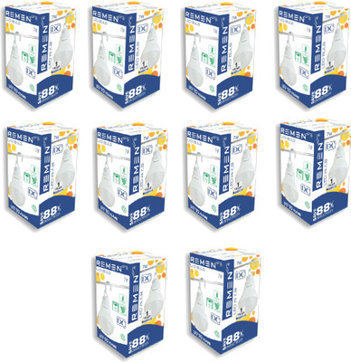 REMEN 7 W Basic Standard Plug & Play LED Bulb(White, Pack of 10)