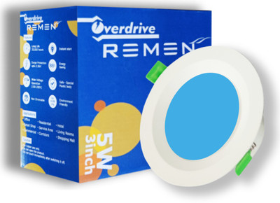 REMEN 5 W Basic Round LED Bulb(Blue)