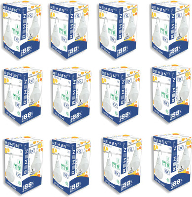 REMEN 7 W Basic Standard Plug & Play LED Bulb(White, Pack of 12)