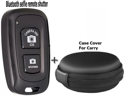 BUFONA Bluetooth Remote Control Button Self-Timer Camera Stick Shutter Monopod Selfie  Camera Remote Control(Black)