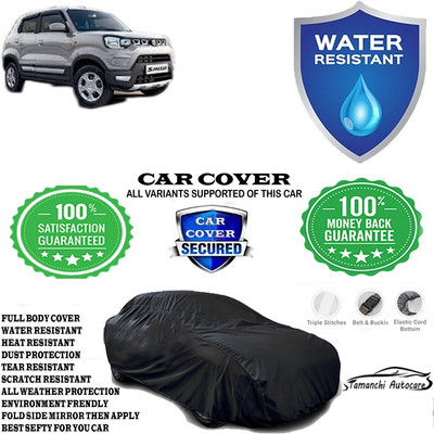 Tamanchi Autocare Car Cover For Maruti Suzuki S-Presso VXI Plus Petrol(Black)