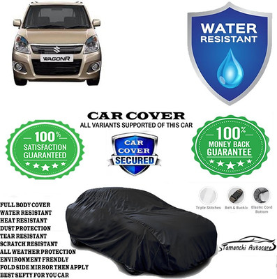 Tamanchi Autocare Car Cover For Maruti Suzuki Wagon R LXI Opt Petrol(Black)