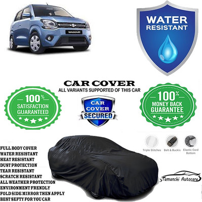Tamanchi Autocare Car Cover For Maruti Suzuki Wagon R CNG LXI Opt(Black)