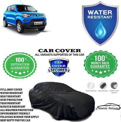 Tamanchi Autocare Car Cover For Maruti Suzuki S-Presso VXI Plus AT Petrol(Black)