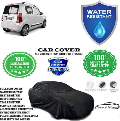 Tamanchi Autocare Car Cover For Maruti Suzuki Wagon R ZXI 1.2 Petrol(Black)