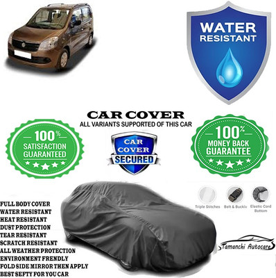 Tamanchi Autocare Car Cover For Maruti Suzuki Wagon R LXI CNG Optional(Grey)