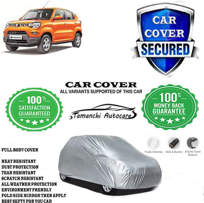 Tamanchi Autocare Car Cover For Maruti Suzuki S-Presso VXI Opt Petrol(Silver)