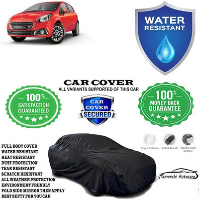 Tamanchi Autocare Car Cover For Fiat Abarth Punto EVO 1.3 Active(Black)