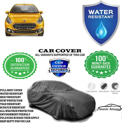 Tamanchi Autocare Car Cover For Fiat Abarth Punto EVO Pure 1.2 FIRE(Grey)