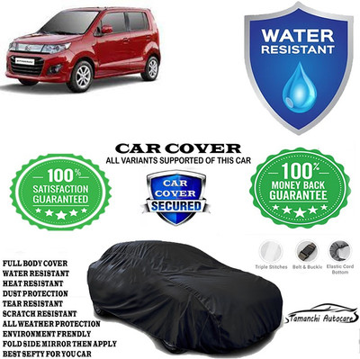 Tamanchi Autocare Car Cover For Maruti Suzuki Wagon R Stingray AMT VXI Optional(Black)
