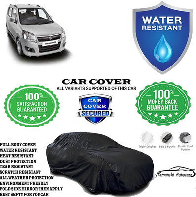 Tamanchi Autocare Car Cover For Maruti Suzuki Wagon R LXI CNG(Black)
