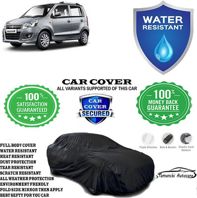 Tamanchi Autocare Car Cover For Maruti Suzuki Wagon R VXI AMT 1.2 Petrol(Black)