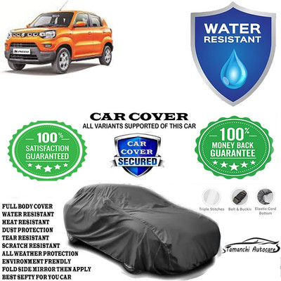 Tamanchi Autocare Car Cover For Maruti Suzuki S-Presso VXI Opt Petrol(Grey)