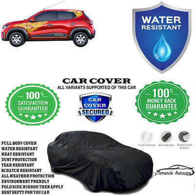 Tamanchi Autocare Car Cover For Renault Kwid IRON MAN 1.0 MT(Black)