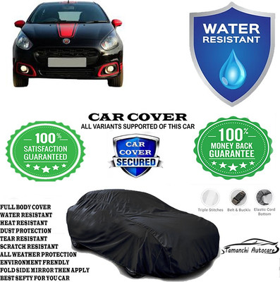 Tamanchi Autocare Car Cover For Fiat Abarth Punto EVO 1.2 Dynamic(Black)