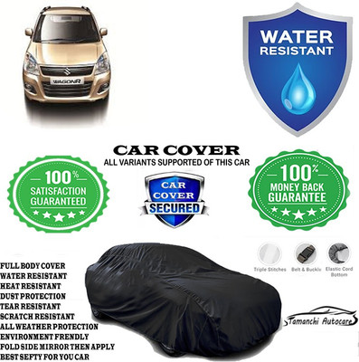 Tamanchi Autocare Car Cover For Maruti Suzuki Wagon R VXI AMT Opt 1.2 Petrol(Black)