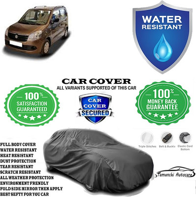 Tamanchi Autocare Car Cover For Maruti Suzuki Wagon R VXI AGS Optional(Grey)
