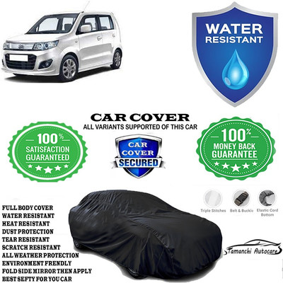 Tamanchi Autocare Car Cover For Maruti Suzuki Wagon R AMT VXI(Black)