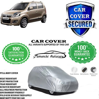 Tamanchi Autocare Car Cover For Maruti Suzuki Wagon R LXI Optional(Silver)