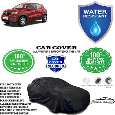 Tamanchi Autocare Car Cover For Renault Kwid Climber 1.0 MT Petrol(Black)