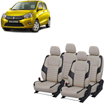 AutoSafe Leather Car Seat Cover For Maruti Celerio(Fixed Head Rest, Mono Back Seat, 5 Seater)
