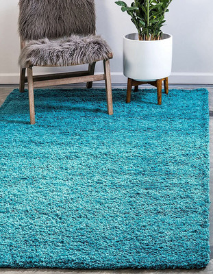 Acarpet Light Blue Polyester Carpet(2 ft,  X 4 ft, Rectangle)