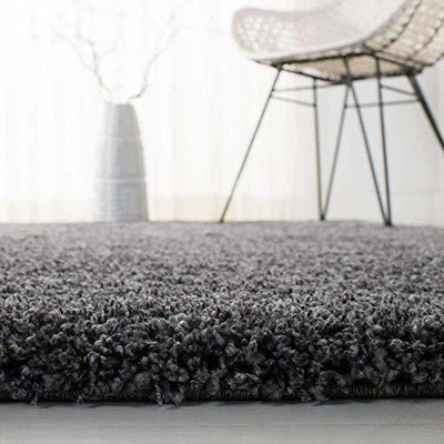 Acarpet Grey Polyester Carpet(4 ft,  X 6 ft, Rectangle)