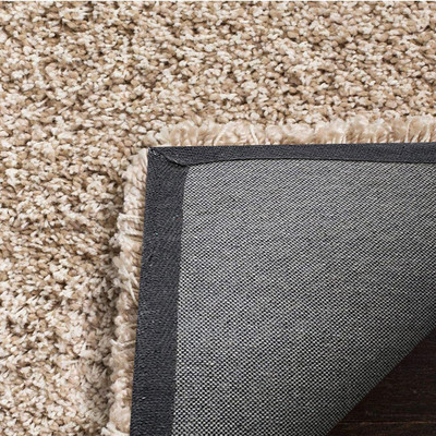 Acarpet Beige Polyester Carpet(4 ft,  X 6 ft, Rectangle)