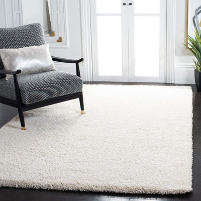 AyanCarpets White Polyester Carpet(3 ft,  X 5 ft, Rectangle)