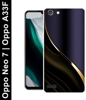 Aabra Back Cover for OPPO Neo 7, Oppo A33f(Blue, Black, Silicon, Pack of: 1)
