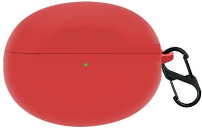 KHR Pouch for OPPO Enco Air 2 Cover, Anti Fall with Hook Earphone Cover (Earbuds is not Included)(Red, Charging Case, Silicon, Pack of: 1)