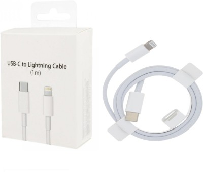 NeroEdge USB Type C Cable 4 A 1 m iphone USB Type C to Lightning PVC Data Sync & 18W PD Fast Charging(Compatible with iPhone 13/12/12 PRO Max/12 Mini/11/11PRO/XS/Max/XR/X/8/8Plus/Pad, White R3, One Cable)