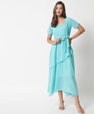 Neoen Women Maxi Blue Dress