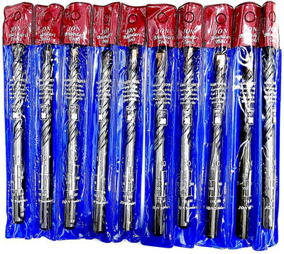 Jon Bhandari Tools 10 x 160mm 10 x 160mm SDS Carbide Tipped Rotary Hammer Drill Bit Set, pack of 10 pcs