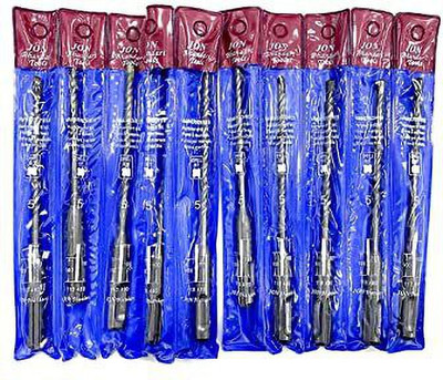 Jon Bhandari Tools 5 x 110mm 5 x 110mm SDS Carbide Tipped Rotary Hammer Drill Bit Set, pack of 10 pcs