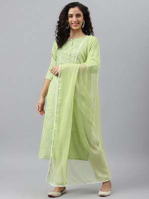 v tradition Women Kurta Pant Dupatta Set