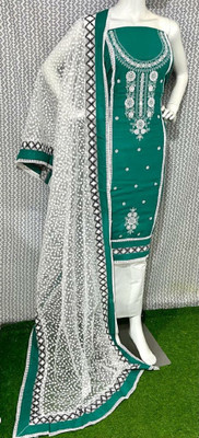 RASHMI FASHION Cotton Blend Embroidered Salwar Suit Material