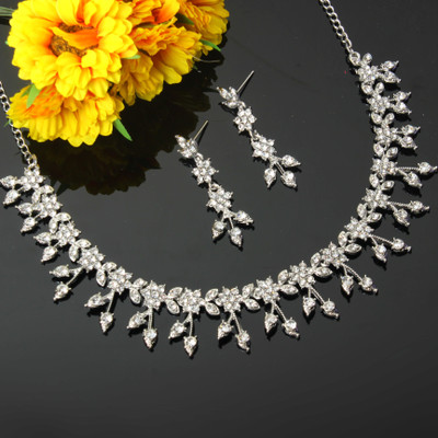 Atasi International Alloy Rhodium Silver Jewellery Set(Pack of 1)