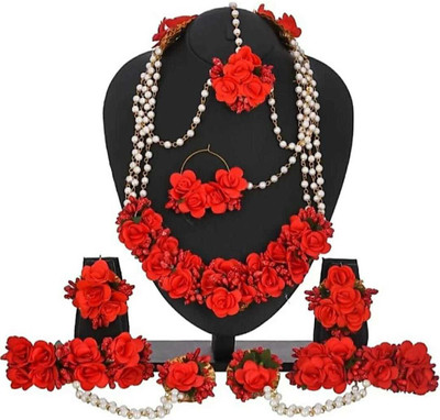 ringzinnie Fabric Red Jewellery Set(Pack of 5)