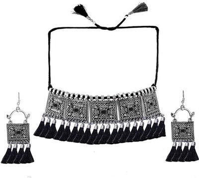 ALX Alloy Black Jewellery Set(Pack of 1)