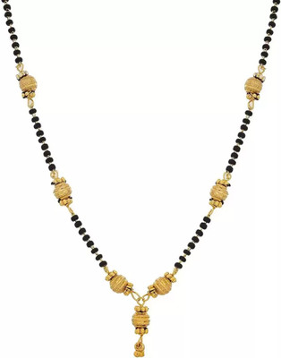 brado jewellery Brado Jewellery Gold Plated 18 Inch Mangalsutra Tanmnaiya for Women and Girls Brass Mangalsutra